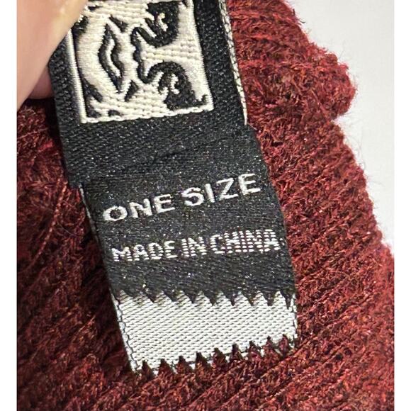 Obey Jobber Beanie Burgundy Heather, One Size - Picture 6 of 7